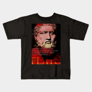 Plato Philosophical/Motivational Quote on Wisdom 1 Kids T-Shirt